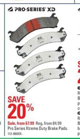 Canadian Tire Pro Series Xtreme Duty Brake Pads offer