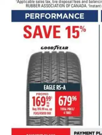 Canadian Tire Eagle RS-A offer
