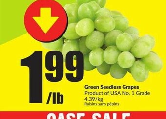 FreshCo Green Seedless Grapes offer