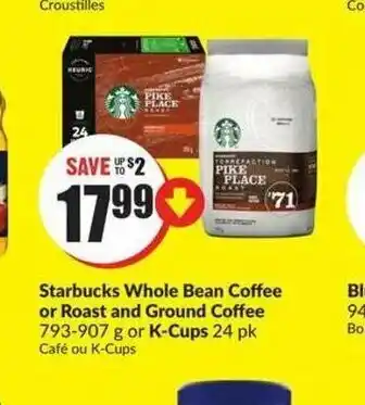 FreshCo Starbuvks Whole Bean Coffee offer