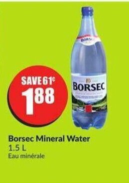 FreshCo Borsec mineral water offer