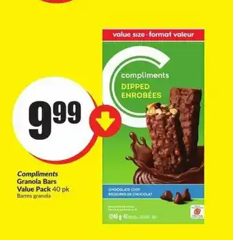 FreshCo Compliments granola bars value pack offer