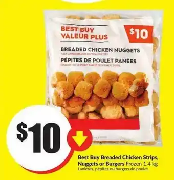 FreshCo Best buy breaded chicken strips, nuggets or burgers offer