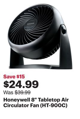 Best Buy Honeywell 8 tabletop air circulator fan (ht-900c) offer