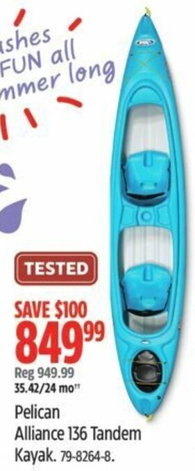 Canadian Tire Pelican Alliance 136 Tandem Kayak. offer