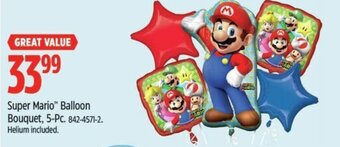 Canadian Tire Super Mario Balloon Bouquet, 5-Pc. offer