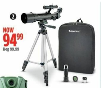 Canadian Tire Celestron Telescope with 60mm Short Tube Refractor and 2 Eyepieces: 20mm (20x) and 10mm (40x). offer