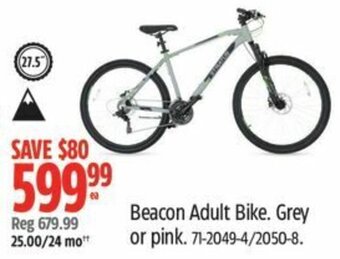Canadian Tire Beacon Adult Bike. Grey or pink. offer