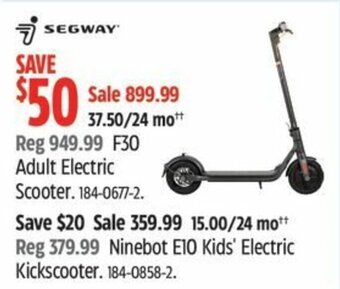 Canadian Tire F30 Adult Electric Scooter. offer