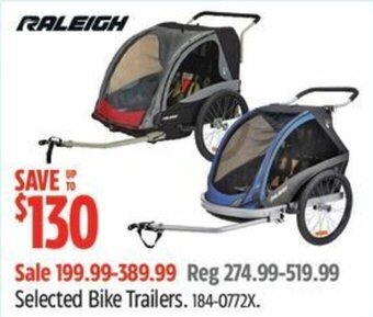 Canadian Tire Selected Bike Trailers. offer