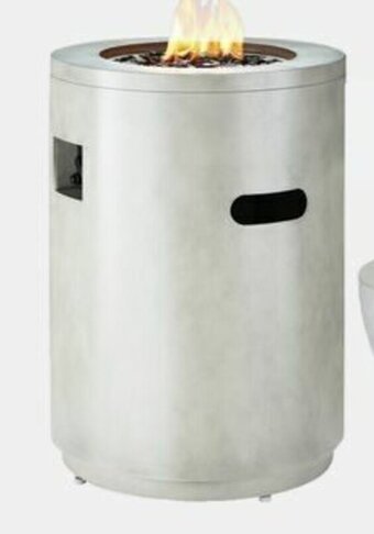 Canadian Tire Faux-Concrete Wood Firepit, 24". offer