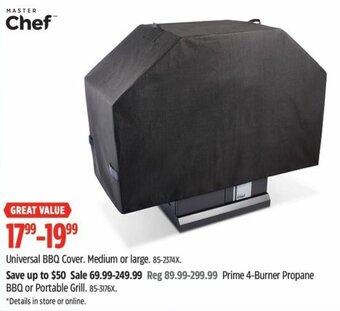 Canadian Tire Universal BBQ Cover. Medium or large. offer