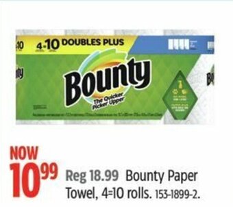 Canadian Tire Bounty Paper Towel, 4-10 rolls. offer