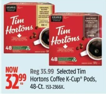 Canadian Tire Selected Tim Hortons Coffee K-Cup® Pods, 48-Ct. offer