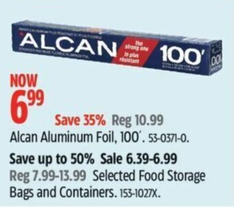 Canadian Tire Alcan Aluminum Foil, 100'. offer