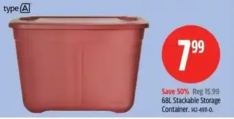 Canadian Tire 68L Stackable Storage Container. offer