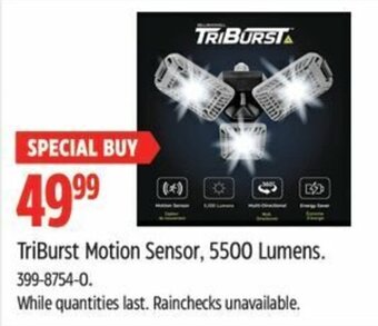 Canadian Tire TriBurst Motion Sensor, 5500 Lumens. offer
