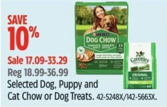 Canadian Tire Selected Dog, Puppy and Cat Chow or Dog Treats. offer