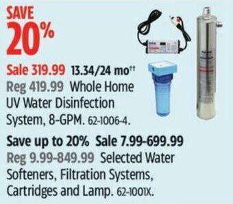 Canadian Tire Whole Home UV Water Disinfection System, 8-GPM. offer