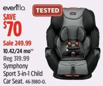 Canadian Tire Symphony Sport 3-in-1 Child Car Seat. offer