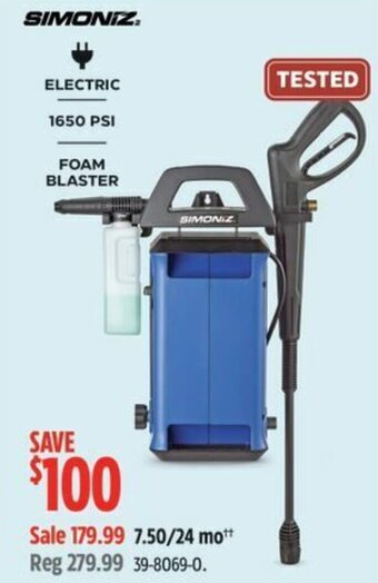 Canadian Tire ELECTRIC 1650 PSI FOAM BLASTER offer