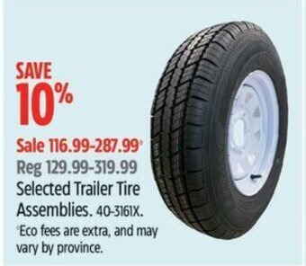 Canadian Tire Selected Trailer Tire Assemblies. offer