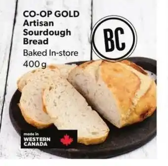 Co-op CO-OP GOLD Artisan Sourdough Bread Baked In-store 400 g offer