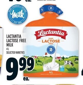 Metro LACTANTIA LACTOSE FREE MILK offer
