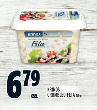 Metro KRINOS CRUMBLED FETA 170 g offer