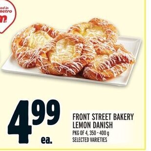 Metro FRONT STREET BAKERY LEMON DANISH offer