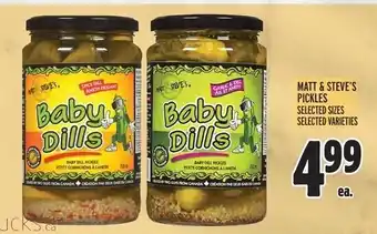 Metro MATT & STEVE'S PICKLES offer