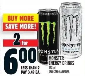 Metro MONSTER ENERGY DRINKS 473 ml offer