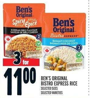 Metro BEN'S ORIGINAL BISTRO EXPRESS RICE offer
