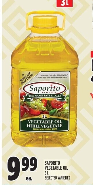 Metro SAPORITO VEGETABLE OIL offer