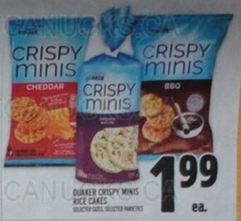 Metro QUAKER CRISPY MINIS RICE CAKES offer