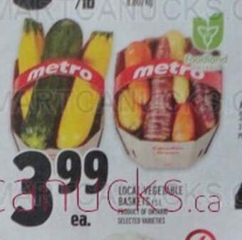 Metro LOCAL VEGETABLE BASKETS offer