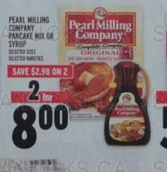 Metro PEARL MILLING COMPANY PANCAKE MIX OR SYRUP offer