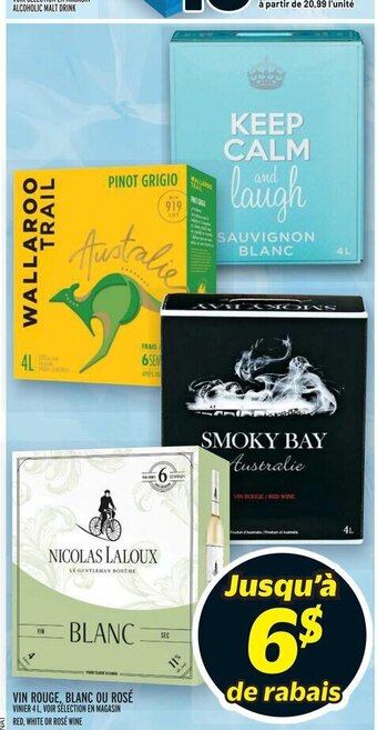 Metro VIN ROUGE, BLANC OU ROSÉ offer