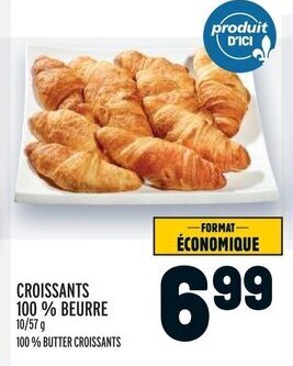 Metro CROISSANTS 100% BEURRE offer