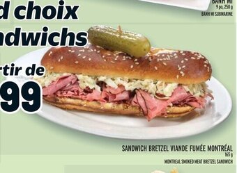 Metro SANDWICH BRETZEL VIANDE FUMÉE MONTRÉAL offer