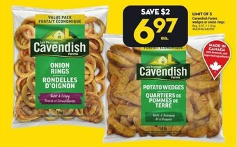 Giant Tiger Cavendish Farms wedges or onion rings offer