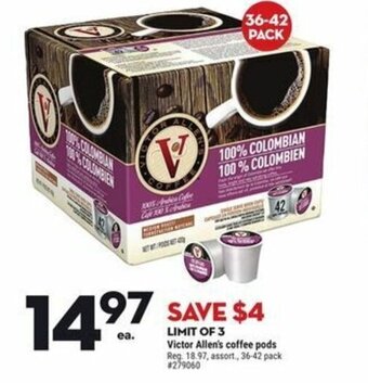 Giant Tiger Victor Allen's coffee pods offer