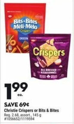 Giant Tiger Christie Crispers or Bits & Bites offer