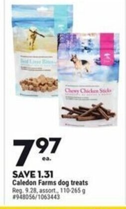 Giant Tiger Caledon Farms dog treats offer