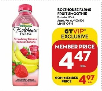 Giant Tiger BOLTHOUSE FARMS FRUIT SMOOTHIE offer