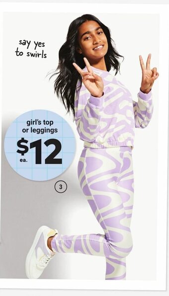 Giant Tiger Girls top or leggings offer