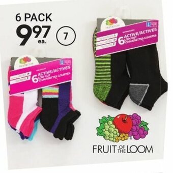 Giant Tiger Girls or boys 6 pack active socks offer