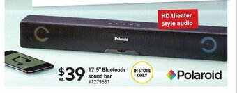 Giant Tiger 17.5" Bluetooth sound bar offer