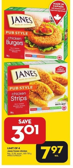 Giant Tiger Janes frozen chicken offer