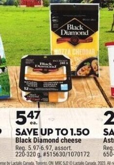 Giant Tiger Black Diamond cheese offer